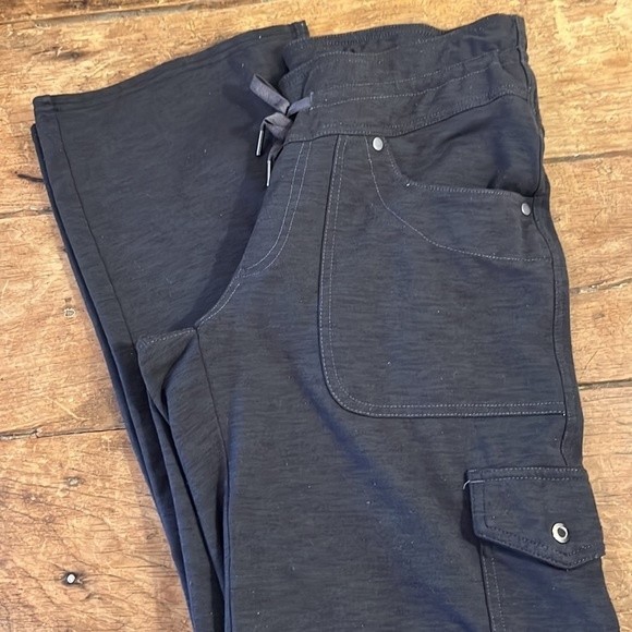 KUHL stretch travel pants Women Gray cargo drawstring waist Size 6S - Picture 15 of 16